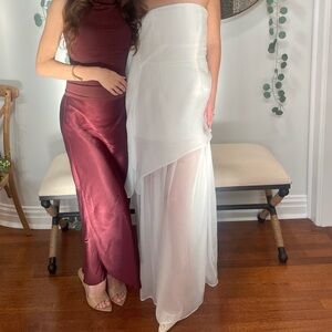 Elegant White Strapless Dress